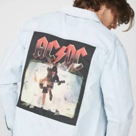 COTTON ON | AC/DC bleached denim jacket - Picture 11 of 12